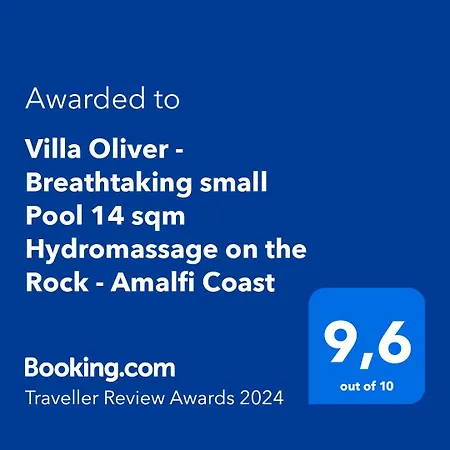 Oliver - Breathtaking Small Pool 14 Sqm Hydromassage On The Rock - Coast Villa Amalfi